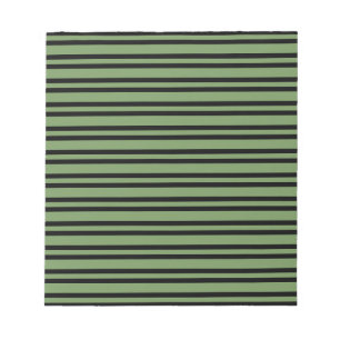 Bloc-note Motif rayures vertes noires