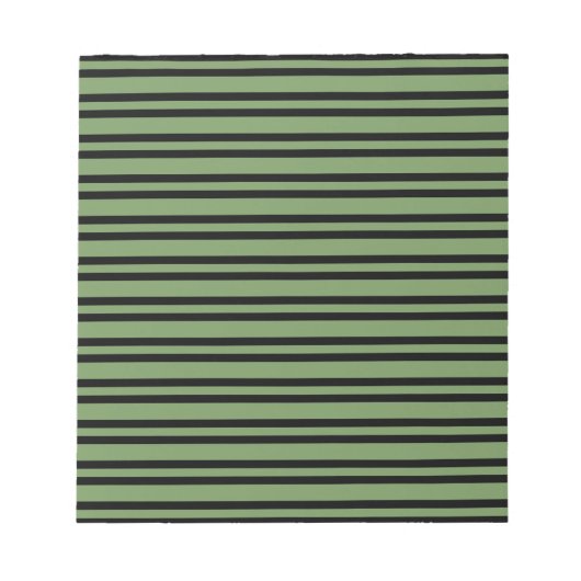 Bloc-note Motif rayures vertes noires (Devant)