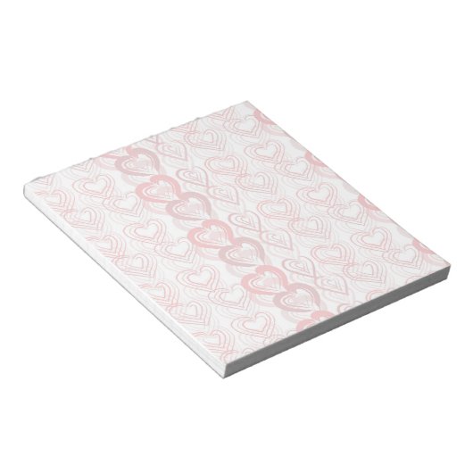Bloc-note Motif Red Doodle Hearts (Incliné)