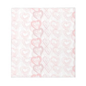 Bloc-note Motif Red Doodle Hearts (Devant)
