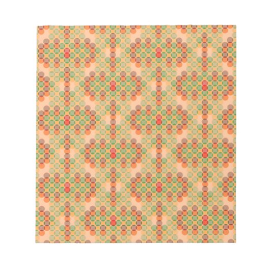 Bloc-note Motif rétro orange (Devant)