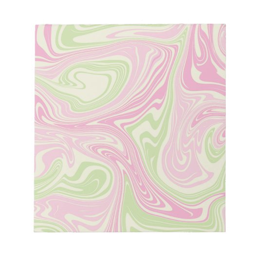 Bloc-note Motif rose vert à bille liquide (Devant)