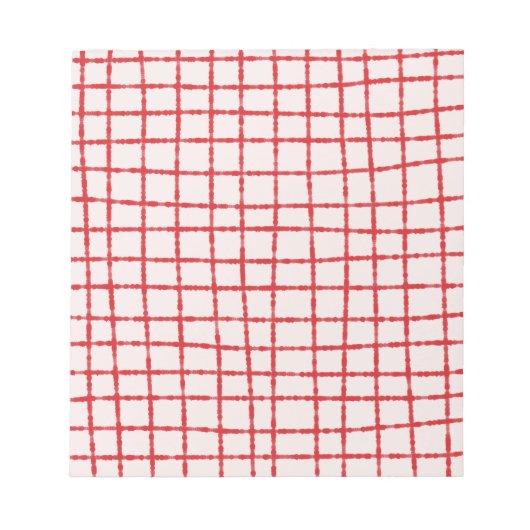 Bloc-note Motif rouge rose élégant et fonctionnel (Devant)