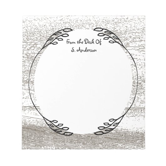 Bloc-note Motif rustique Barnwood (Devant)