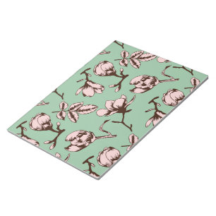 Bloc-note Motif sans couture avec bourgeons floraux des arbr