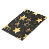 Bloc-note Motif sans couture avec étoiles d'or (Incliné)