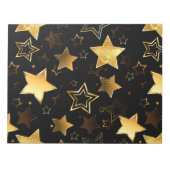 Bloc-note Motif sans couture avec étoiles d'or (Devant)