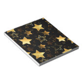 Bloc-note Motif sans couture avec étoiles d'or (Incliné)