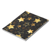 Bloc-note Motif sans couture avec étoiles d'or (Tourné)