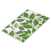 Bloc-note Motif sans couture avec Feuilles de thé vert (Incliné)