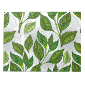 Bloc-note Motif sans couture avec Feuilles de thé vert (Devant)