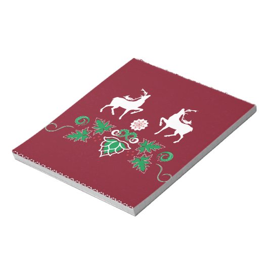 Bloc-note Motif sans couture de Noël (Tourné)