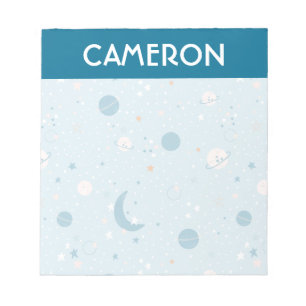 Bloc-note Motif Sky & Space bleu