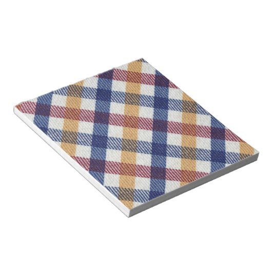 Bloc-note Motif Tartan multicolore (Incliné)