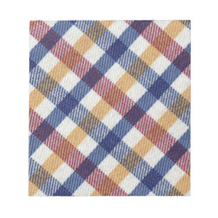 Bloc-note Motif Tartan multicolore