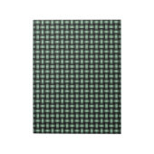 Bloc-note Motif Tissé Vert Noir (Tourné)