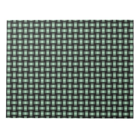 Bloc-note Motif Tissé Vert Noir (Devant)