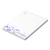 Bloc-note Motif Triangle Bleu Unique (Tourné)