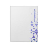 Bloc-note Motif Triangle Bleu Unique (Tourné)
