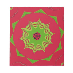 Bloc-note motif tribal ethnique africain rouge