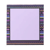 Bloc-note Motif tribal violet (Devant)