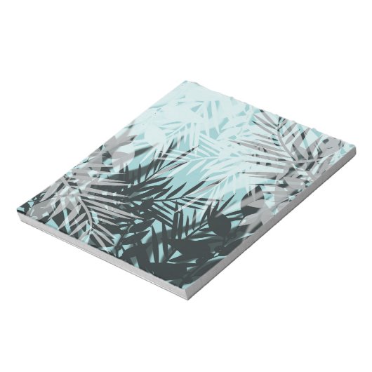 Bloc-note Motif tropical bleu clair (Tourné)