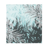 Bloc-note Motif tropical bleu clair (Devant)