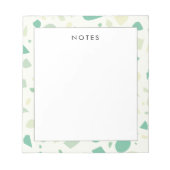 Bloc-note Motif vert terrazzo (Devant)