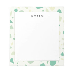 Bloc-note Motif vert terrazzo