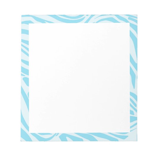 Bloc-note Motif Zèbre Bleu (Devant)