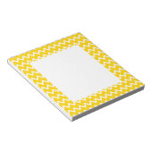 Bloc-note Motif Zigzag jaune et blanc (Incliné)