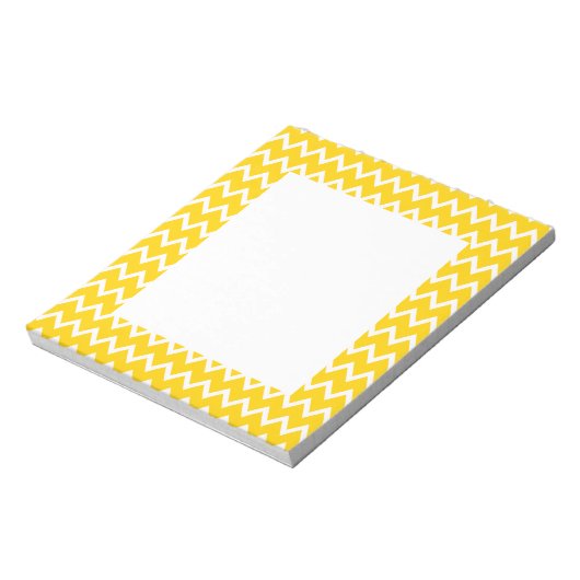 Bloc-note Motif Zigzag jaune et blanc (Tourné)