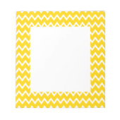 Bloc-note Motif Zigzag jaune et blanc (Devant)