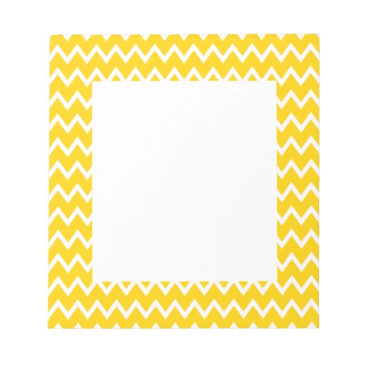 Bloc-note Motif Zigzag jaune et blanc (Devant)