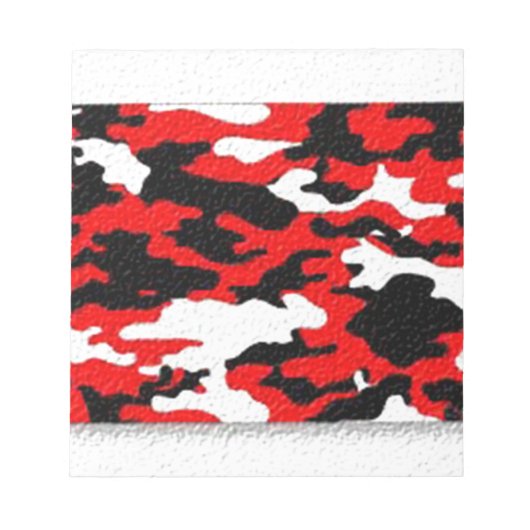 Bloc-note Motifs camouflage rouge (Devant)