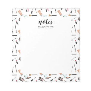 Bloc-note Motifs de Maquillage avec Nom Personnalisé