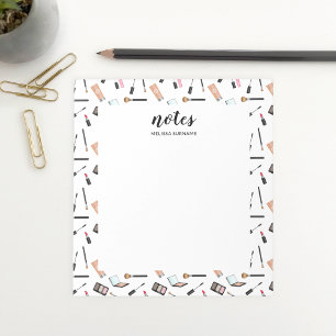 Bloc-note Motifs de Maquillage avec Nom Personnalisé