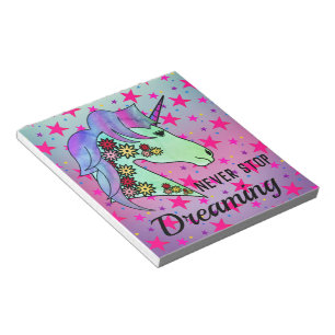 Bloc-note Motivation de rêve Unicorn Joyeux calme