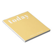 Bloc-note Motivation moderne simple Personnalisé Jaune (Incliné)