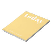 Bloc-note Motivation moderne simple Personnalisé Jaune (Tourné)