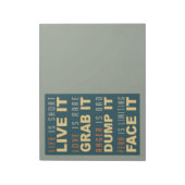 Bloc-note Motivational Life Advice notepad (Tourné)