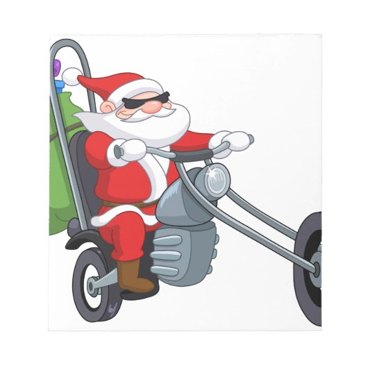 Bloc-note motocycliste santa claus (Devant)