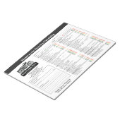 Bloc-note Motorcycle Service Checklist 8.5x11 Landscape (Incliné)