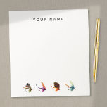 Bloc-note Mouches de pêche<br><div class="desc">Pour obtenir d'autres documents marketing correspondants, veuillez me contacter à l'adresse maurareed.designs@gmail.com. Pour plus de logos préfabriqués visitez logoevolution.co. Design original par Maura Reed.</div>