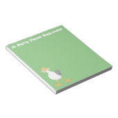 Bloc-note Mouette drôle avec frites dessin animé (Incliné)