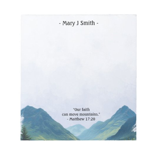 Bloc-note Mountain Landscape Bible Verse  (Devant)