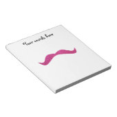 Bloc-note Moustache parties scintillant rose (Incliné)