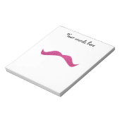 Bloc-note Moustache parties scintillant rose (Tourné)