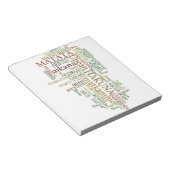 Bloc-note Multilingue Hakuna Matata Art de Nuage de Mots Mon (Incliné)