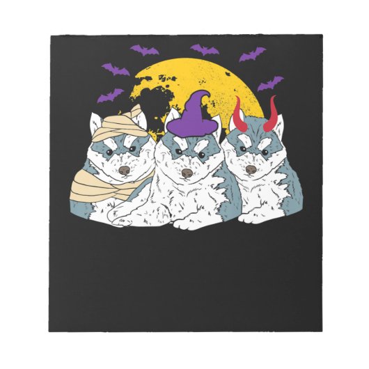 Bloc-note Mummy witch siberian husky dog assolé (Devant)